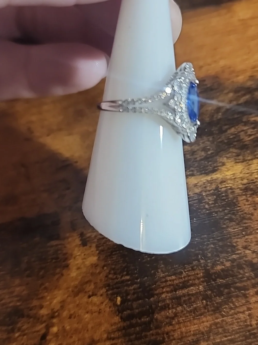 FP Baby Blue S925 Sterling Silvery Ring For Ladies, Gorgeous High-Grade Elegant